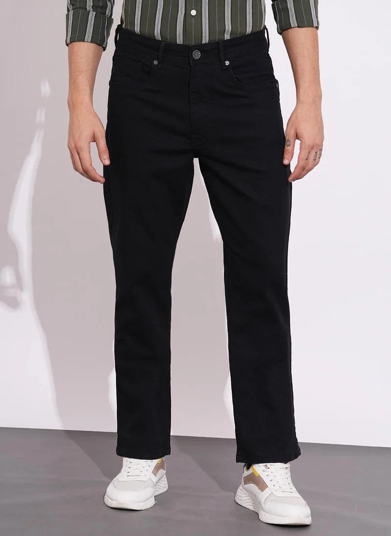 بيينغ هيومان Men Solid Bootcut Mid-Rise Jeans