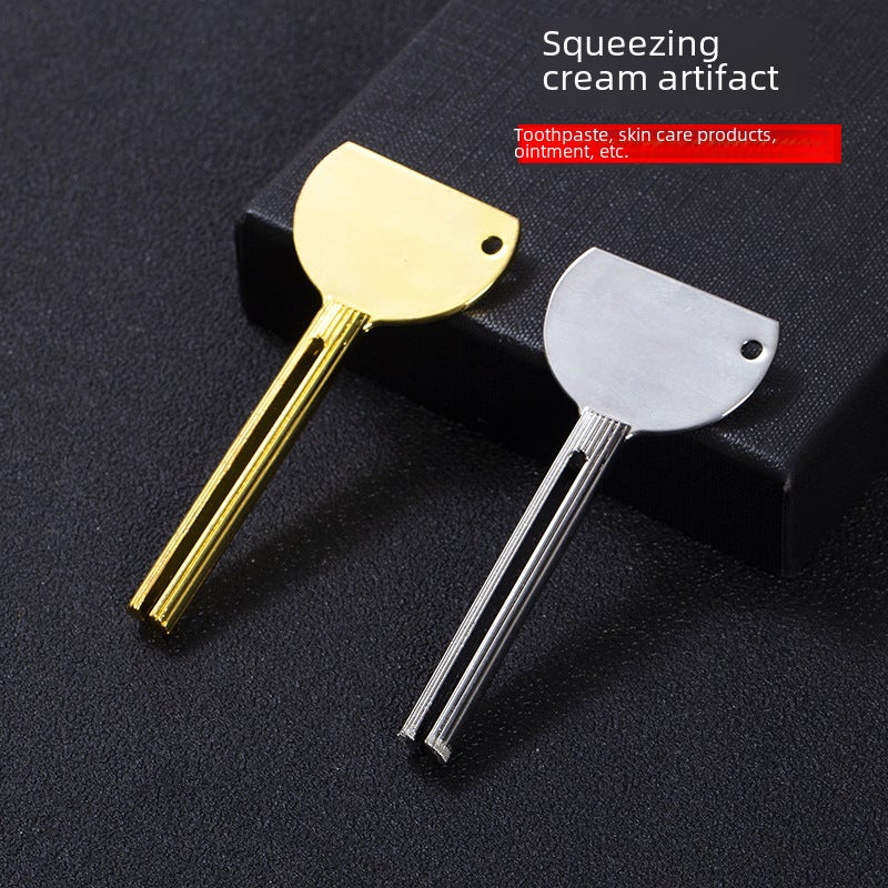 Zinc Alloy Plated Manual Squeezer For Toothpaste Beauty Hair Dyeing Pigment Metal Cosmetic Paste Dispenser Storage Cleaning Tool - Image 3