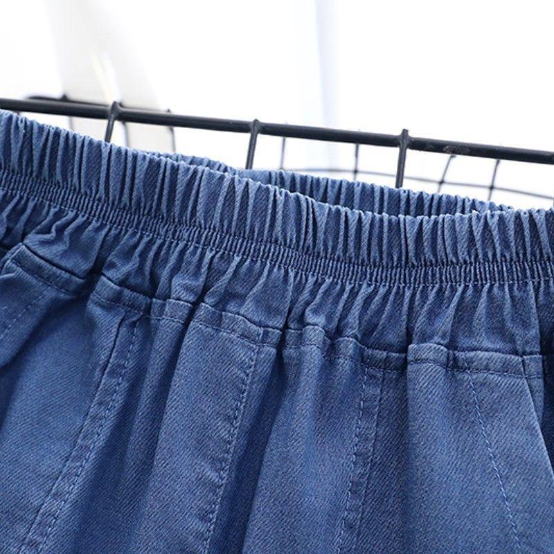 Children'S Lightweight Tens Cotton Denim Cropped Pants Boys Stitching Shorts Arrival Zhongda Children'S Hasbro - Image 3