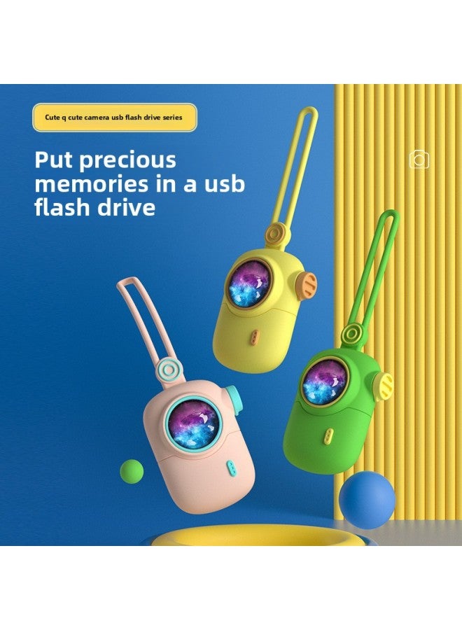 High-speed 3.0usb Music Car USB Flash Drive Personalized Logo Event Gift PVC Camera 64G USB Flash Drive-Color:Green-Capacity:64GB  - Image 2