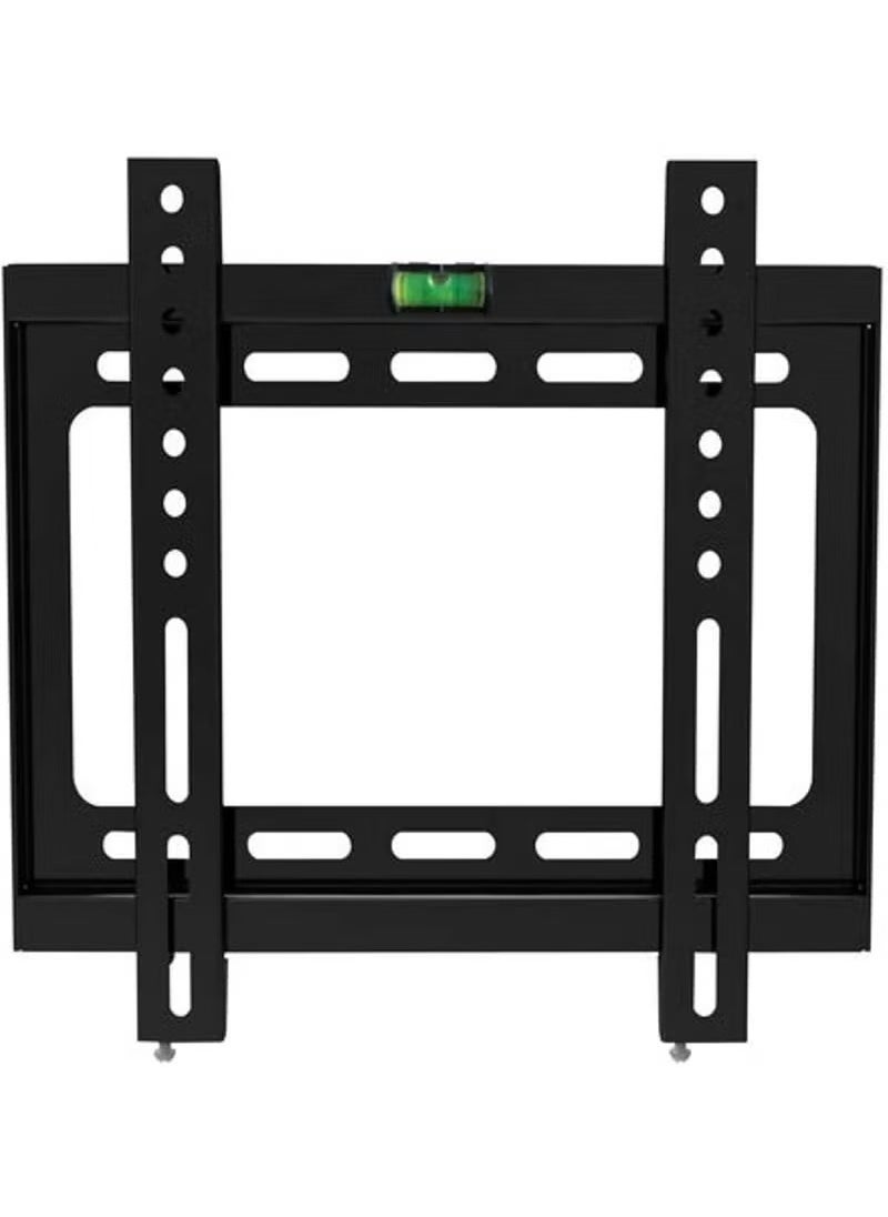 Fixed Type TV Wall Mount Bracket – Black, Heavy Duty Steel Wall Mount for Flat Screen TVs (32 to 70 inch), Space-Saving, Low Profile Slim Design, Universal Compatibility for LED, LCD, OLED TVs, Easy Installation & Secure Fit for Home or Office Use