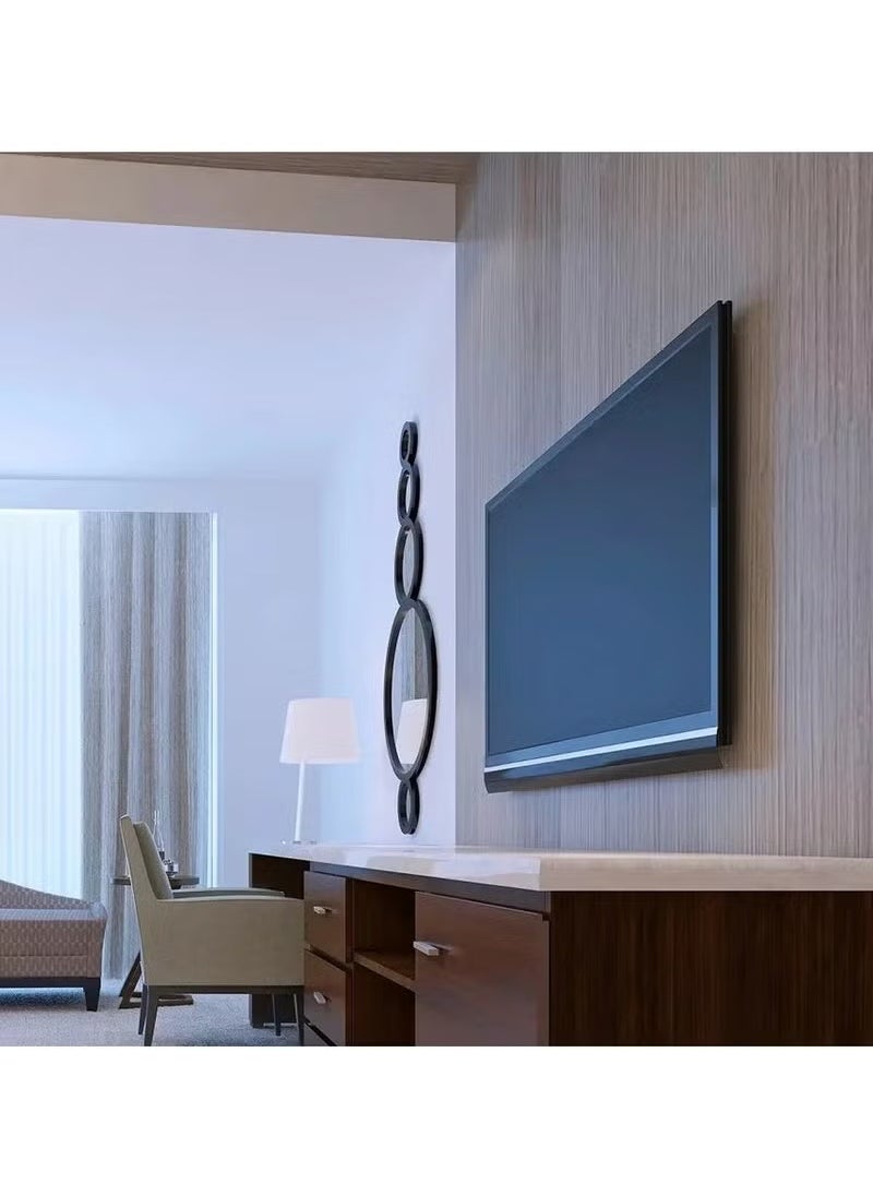 Fixed Type TV Wall Mount Bracket – Black, Heavy Duty Steel Wall Mount for Flat Screen TVs (32 to 70 inch), Space-Saving, Low Profile Slim Design, Universal Compatibility for LED, LCD, OLED TVs, Easy Installation & Secure Fit for Home or Office Use