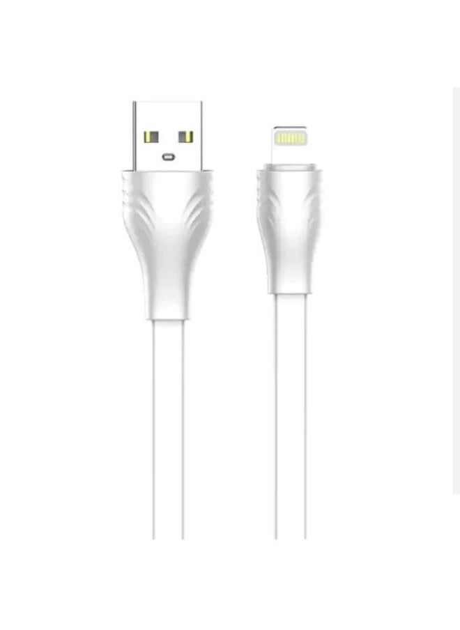 LDNIO - LS551 Fast Charging Data Cable Lightning To USB-A, 1M Length And 2.1 Current Max - White - Image 1