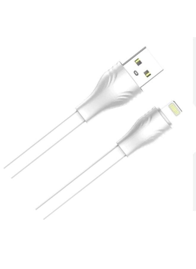 LDNIO - LS551 Fast Charging Data Cable Lightning To USB-A, 1M Length And 2.1 Current Max - White - Image 1