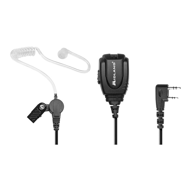 Midland – BA3 Concealed Headset for Business Radios – Clear Earpiece with Push to Talk Microphone - Image 5