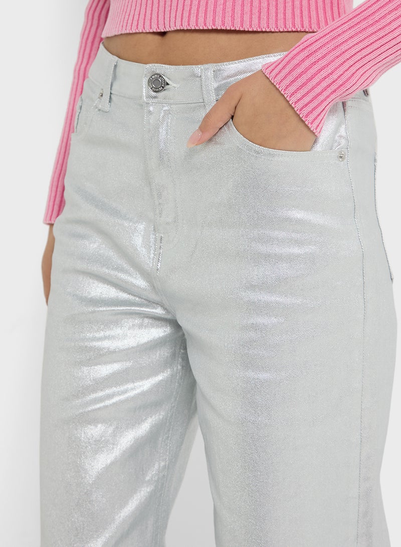VERO MODA Printed High Waist Pants  - Image 3