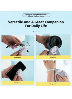 Healife Microfiber Cleaning Cloth - Multi-functional for Glasses, Phones, Jewelry, and More (GREY)  - Image 3