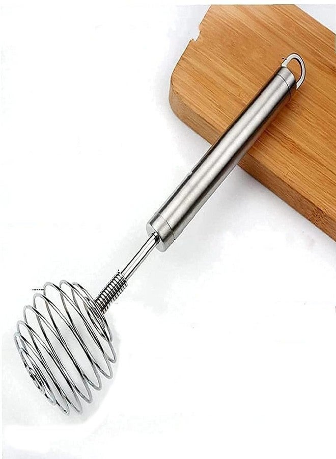 Minitul Stainless Steel Handheld Steel Wire Egg Whisk Hand Egg Mixer for Family Restaurant Kitchen, Eggbeater Whisking Blender Stirring Beater Mixer (Silver / 1 Pcs) - Image 1