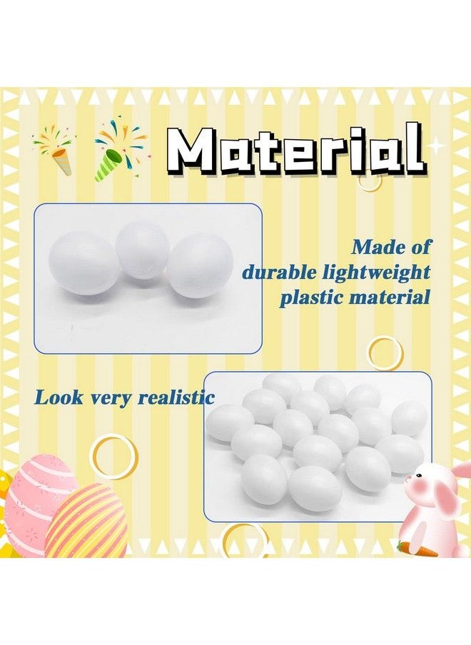 Hamiggaa 30 Pcs Plastic White Fake Eggseaster Eggsrealistic White Eggsfaux Fake Egg For Diy Craftspaintingpartyhome Decorkidskitchen  - Image 4