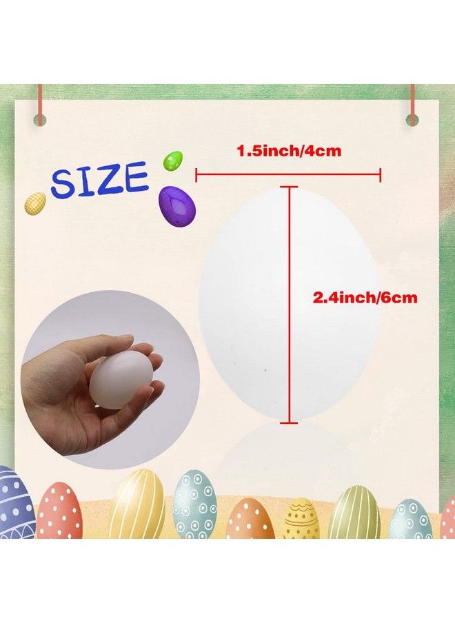 Hamiggaa 30 Pcs Plastic White Fake Eggseaster Eggsrealistic White Eggsfaux Fake Egg For Diy Craftspaintingpartyhome Decorkidskitchen  - Image 3