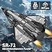JMBricklayer Military Plane Building Blocks Set 60012 Cool SR72 Eagle Reconnaissance Aircraft Building Toys Set Collectible and Display Airplane Model Ideal Gift for Adult Military Fans - Image 4