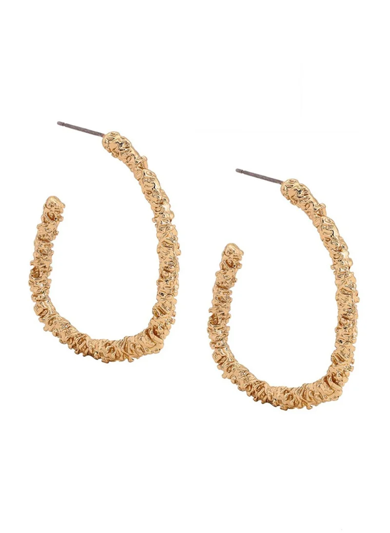 برياسي Plated Shimmer Hoop Earrings