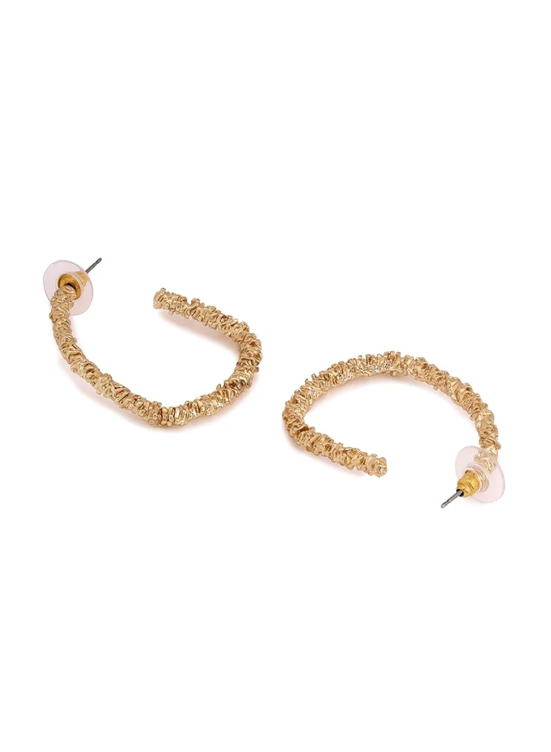 برياسي Plated Shimmer Hoop Earrings