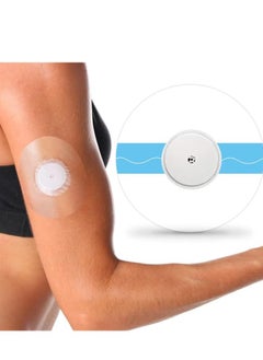 20-Pack Sensor Covers Intended for Freestyle Libre 1/2, CGM Sensor Patches, Transparent CGM Overpatch Tape Lasting to 14 Days (Libre 1/2, Blue)