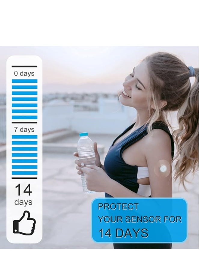 Generic - 20-Pack Sensor Covers Intended for Freestyle Libre 1/2, CGM Sensor Patches, Transparent CGM Overpatch Tape Lasting to 14 Days (Libre 1/2, Blue) - Image 1