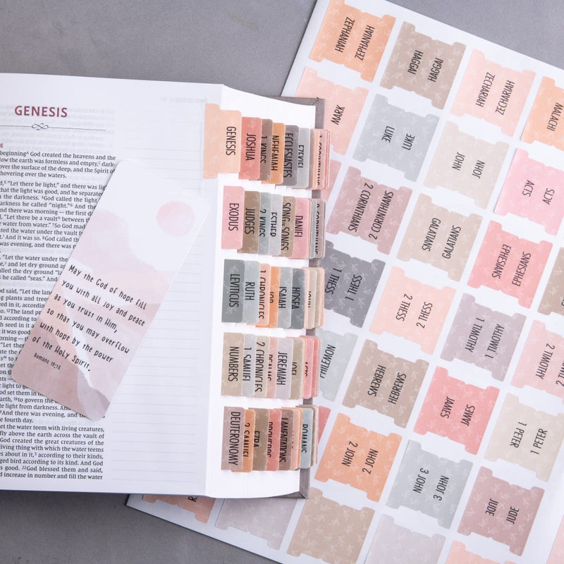 DiverseBee Laminated Bible Tabs (Large Print, Easy to Read), Bible Journaling Supplies, Bible Book Tabs, Christian Gift, 66 Bible Tabs Old and New Testament, Includes 11 Blank Tabs (Earthy) - Image 3