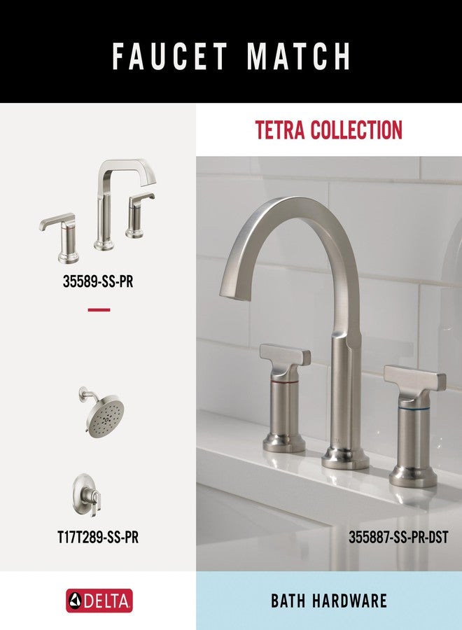DELTA FAUCET 78935-SS Tetra Double Towel Hook Bath Hardware Accessory in Stainless Steel - Image 4