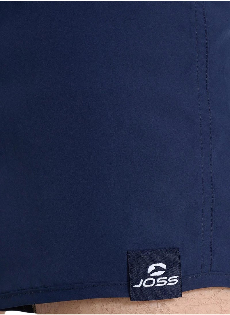 Joss Men’s Swimming Shorts - Joss Blue/Light Blue, Quick-Drying Swim Trunks with Adjustable Waist & Practical Pocket  - Image 4