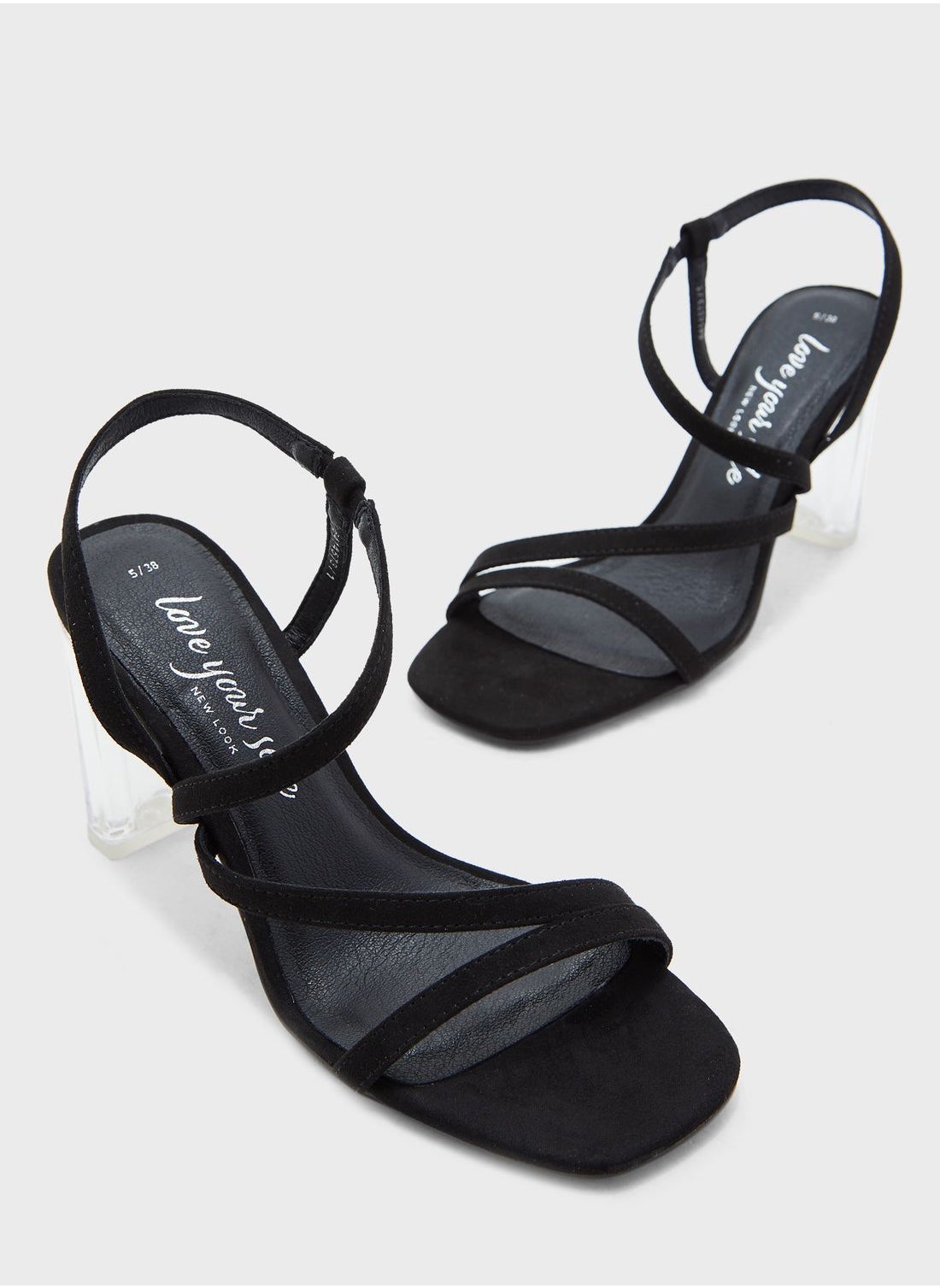 New Look Multi Strap Block Heel Sandal in Black