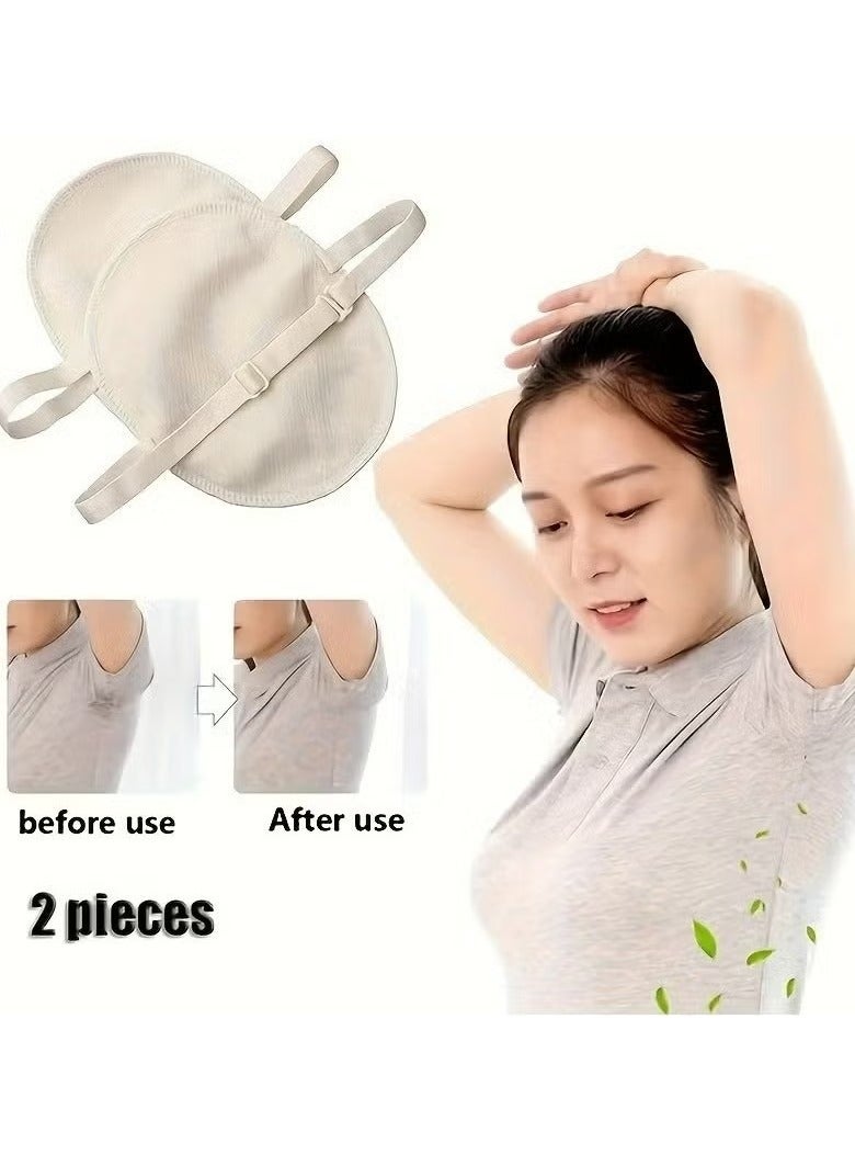 OMEVE 1pair Washable Underarm Sweat Pads, Armpit Sweat Absorbing Guards, Dress Sweat Perspiration Pads - Image 4