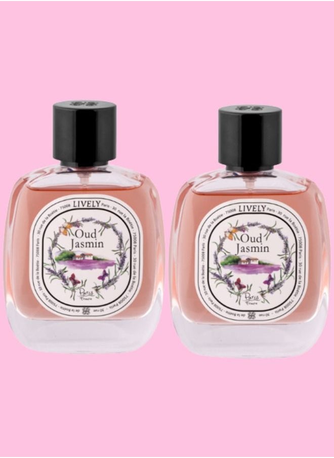 لايفلي 2 قطع عطر عود جاسمين 100 مل  - Image 1