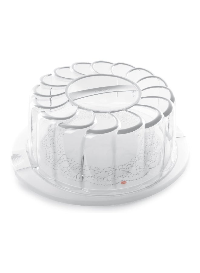 Snips BPA Free Plastic Cake Carrier Clear and White 15.5 x 34.5 x 39 cm 000161 - Image 1