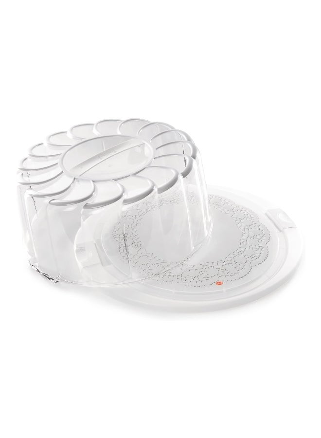 Snips BPA Free Plastic Cake Carrier Clear and White 15.5 x 34.5 x 39 cm 000161 - Image 2