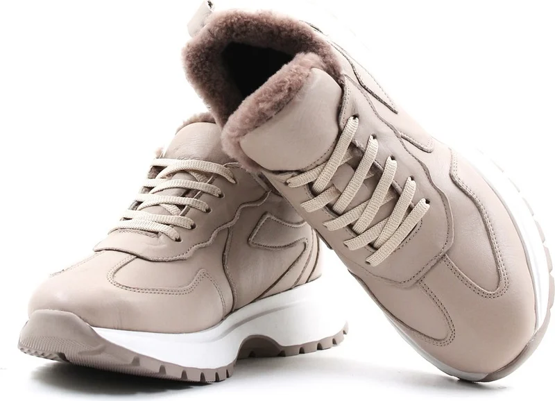 Fast Step Leather Shearling Women's Casual Shoes 136KZA502-2