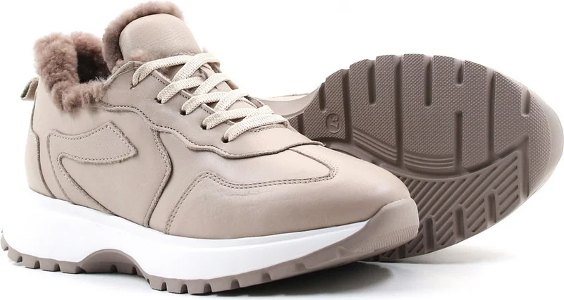 Fast Step Leather Shearling Women's Casual Shoes 136KZA502-2