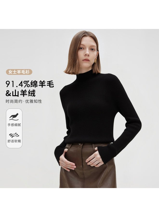 Fapai Skin-friendly, Warm, Easy-care, Versatile, Fashionable Basic Wool Sweater - Image 2