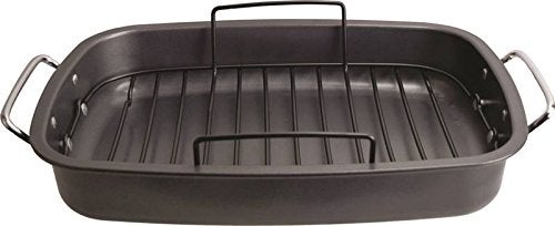 Euro-Home Heavy Gauge, Carbonized Steel, Commercial Kitchen Grade Non-Stick Roaster with Floating Rack for 22 lb Turkey by EuroHome - Image 1