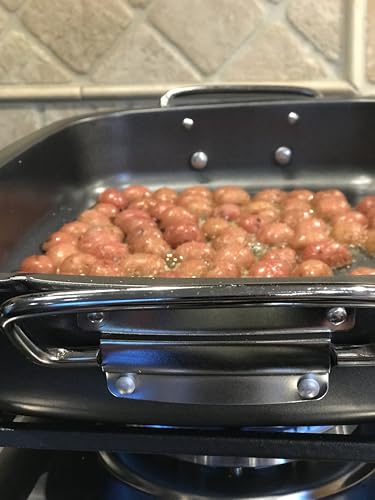 Euro-Home Heavy Gauge, Carbonized Steel, Commercial Kitchen Grade Non-Stick Roaster with Floating Rack for 22 lb Turkey by EuroHome - Image 3