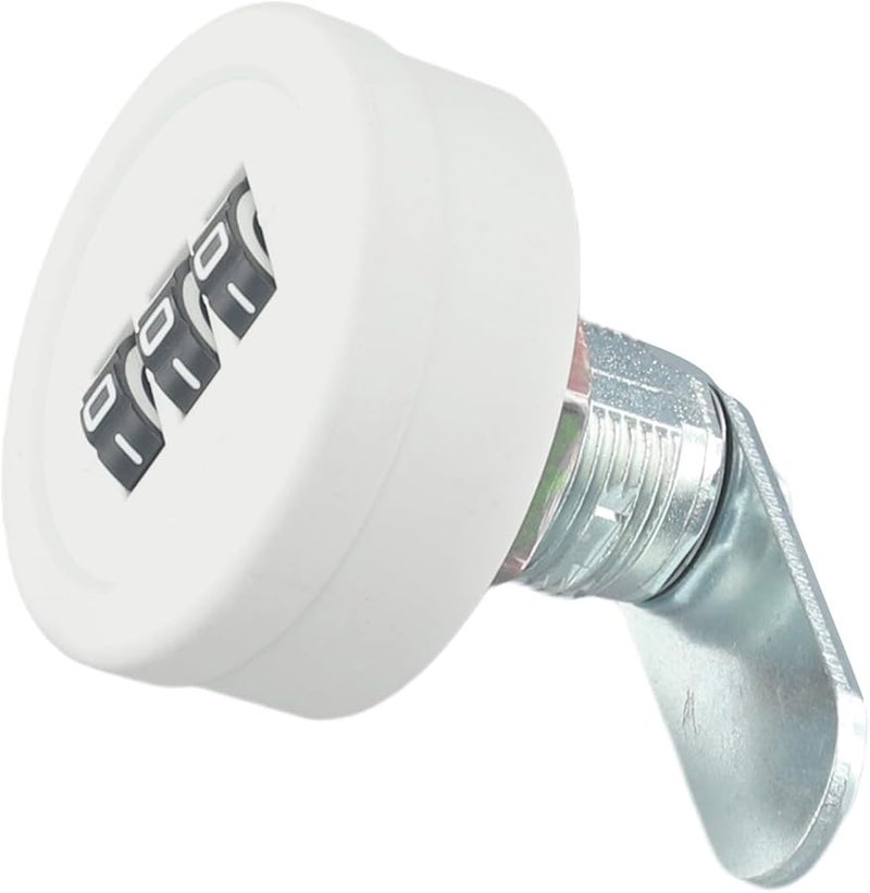 20mm White 3 Digit Combination Lock Plastic Zinc Alloy Steel For Caravans Drawers - Image 2