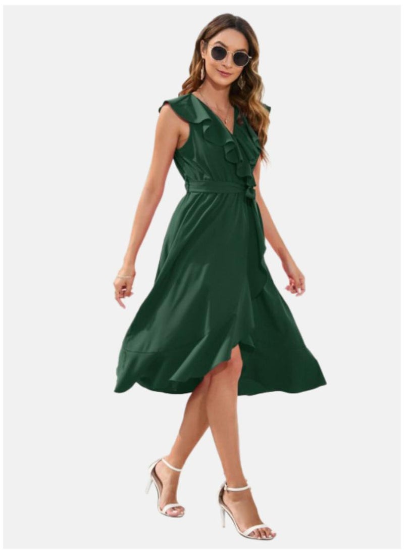 YUNIQEE Ruffled Wrap Dress - Image 3