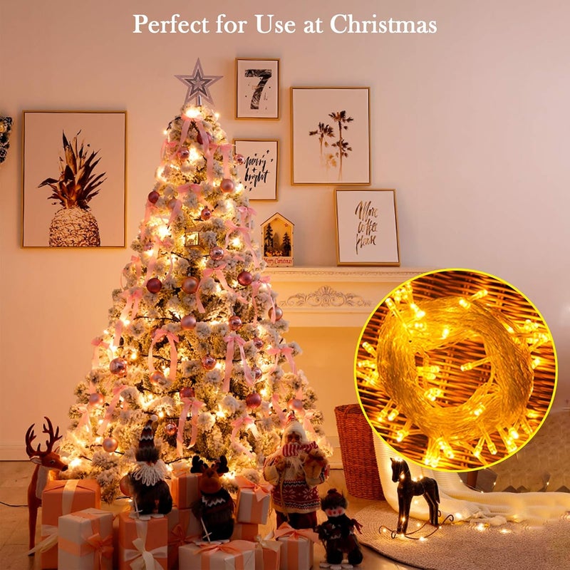 ANJAYLIA 20Ft 40 LED Fairy String Lights Battery Operated, Waterproof Twinkle Christmas Tree Lights with 2 Modes for Christmas Indoor Outdoor Garden Wedding Home Decoration Warm White - Image 3