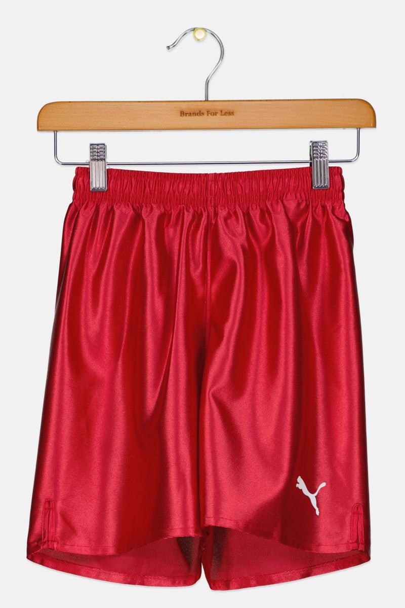 PUMA Kids Boy Brand Logo Shorts, Red - Image 1