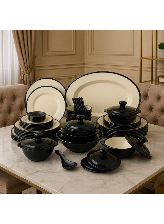 سي سي بن شيهون طقم سفرة 57 قطعة من الميلامين العالي الجودة و الأمن في الميكرويف - Image 1