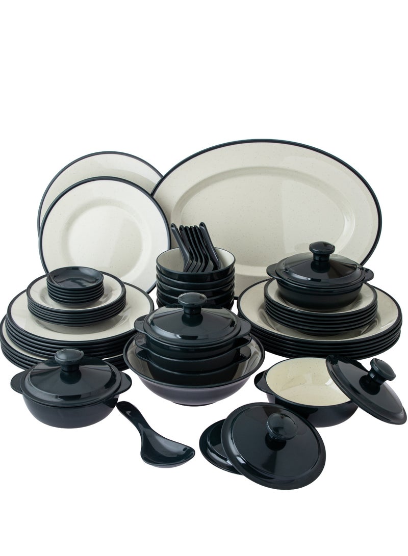 سي سي بن شيهون طقم سفرة 57 قطعة من الميلامين العالي الجودة و الأمن في الميكرويف - Image 2