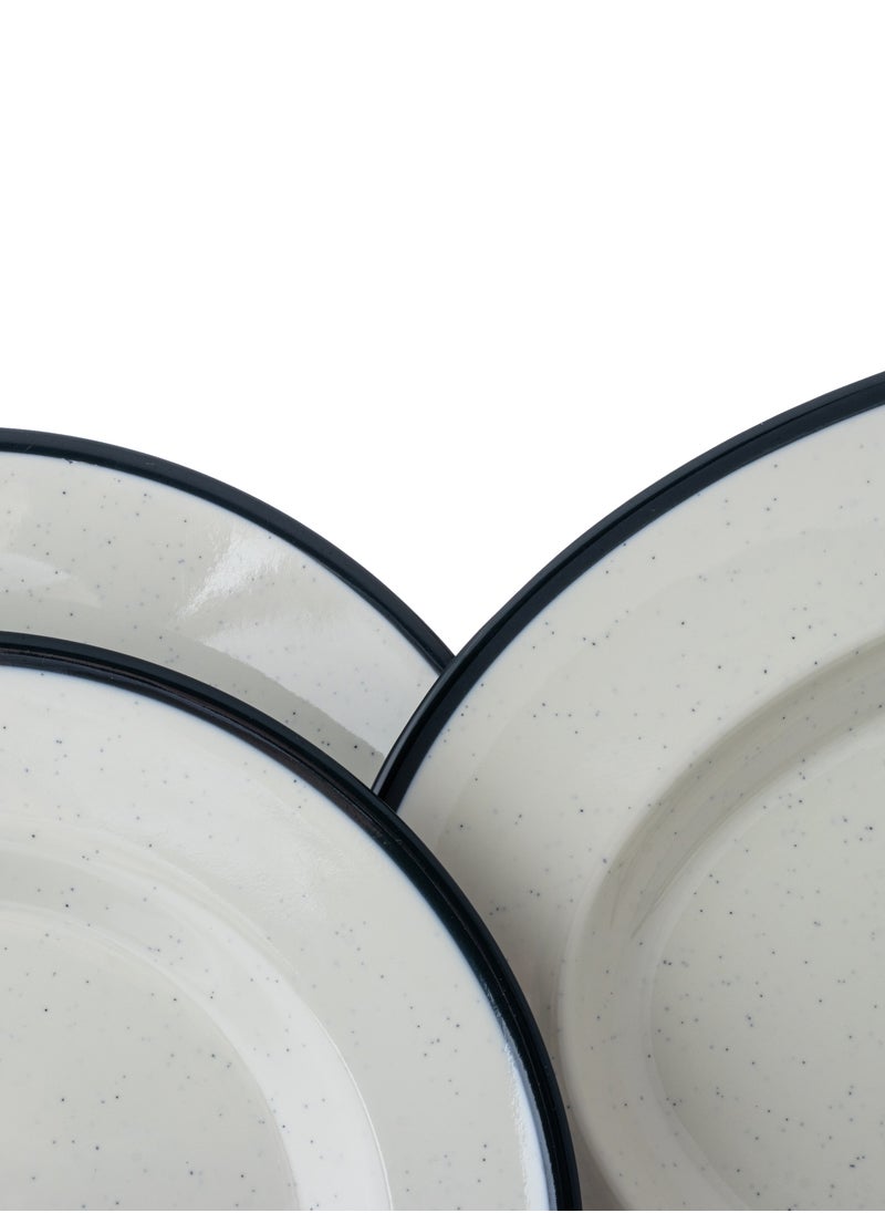 CC Bin Shihon 57-Piece Dinner Set Made of High Quality Melamine, Safe in Dishwasher and Microwave Navy 6x10 cm  - Image 3