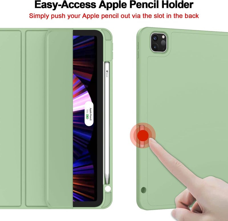 SYOSI Case For Ipad Pro 11 Inch 2021 3Rd Gen /2020 2Nd Gen With Pencil Holder, Support For Ipad 2Nd Pencil Charging/Pair, With Auto Wake/Sleep - Image 3
