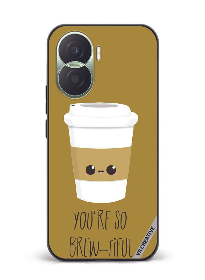 VR CREATIVE Protective Case Cover For Honor Play7T Pro You Are Brewtiful Design Multicolour - Image 1