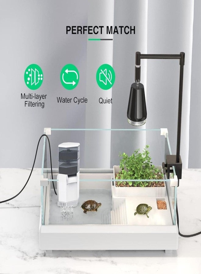 VAYINATO® 2 in 1 Low Level Multi Layer Corner Water Fall Aquarium Reptiles Fish Tank Turtle Filter Cum Water Changer | Low Noise (XP-01B | 7.5 Watts | 850L/Hr| 2 Filter Box) by Petzlifeworld - Image 2