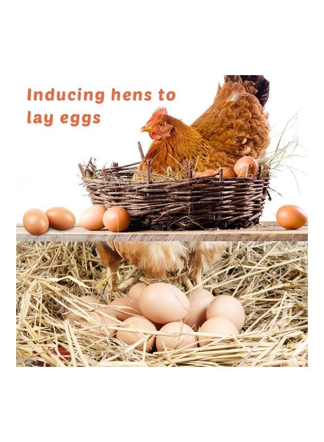 NIBEMINENT 9 Piece DIY Wooden Fake Eggs Set 6x4cm - Image 5