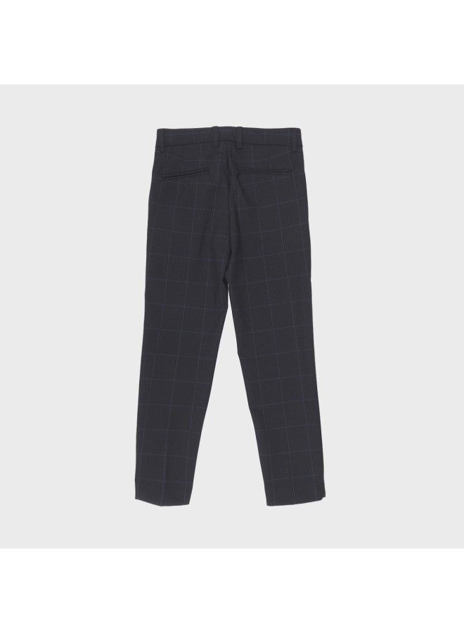 Zara Premium British-style Kids' Fashion Tailored High-quality Color-blocked Checkered Straight-leg Dress Pants - Image 3