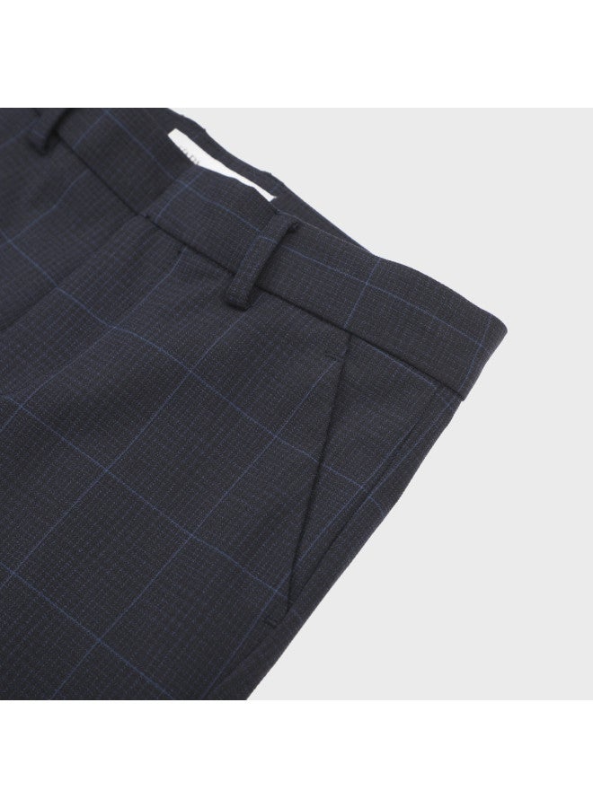 Zara Premium British-style Kids' Fashion Tailored High-quality Color-blocked Checkered Straight-leg Dress Pants - Image 5