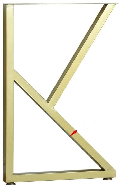 Ventuos 28 Table Legs Metal Gold Industrial Modern Coffee Table K Shape Cast Iron Modern Dining Furniture Set of 2 H28xW18Gold Only Legs - Image 1