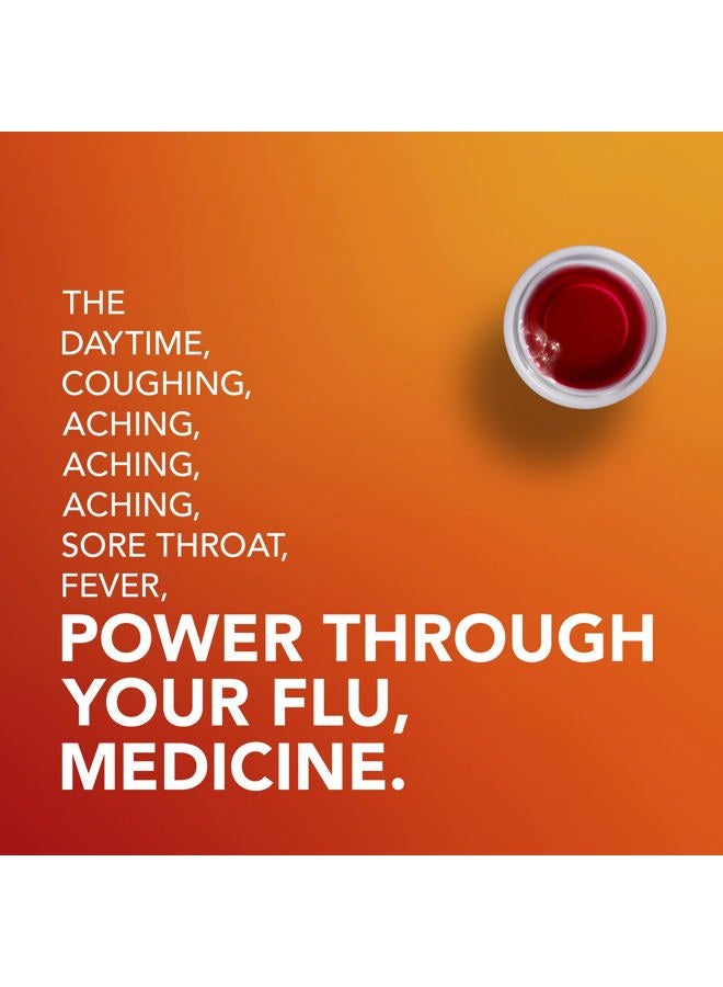 Vicks داي كويل وناي كويل سائل إنفلونزا مكثف، عبوة قيمة، بدون وصفة طبية، متعدد الأعراض، تخفيف قوي لآلام الجسم، الحمى، الصداع، التهاب الحلق، والسعال، تخفيف لمدة 6 ساعات، بنكهة الكرز، 12 أونصة سائلة - Image 3