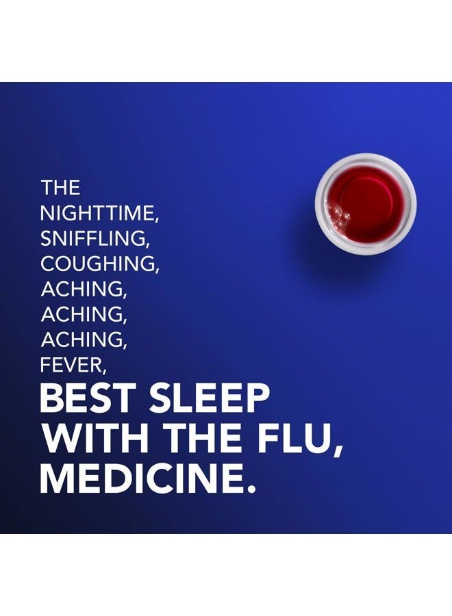 Vicks داي كويل وناي كويل سائل إنفلونزا مكثف، عبوة قيمة، بدون وصفة طبية، متعدد الأعراض، تخفيف قوي لآلام الجسم، الحمى، الصداع، التهاب الحلق، والسعال، تخفيف لمدة 6 ساعات، بنكهة الكرز، 12 أونصة سائلة - Image 4