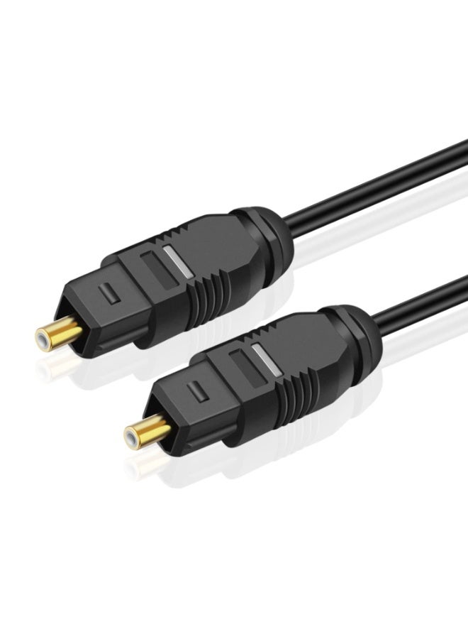 دايتويز كابل صوت بصري رقمي، بطول 5 أقدام، كابل ألياف بصرية S/PDIF، كابل Toslink TV بصري، مناسب لأجهزة Soundbar، والمسرح المنزلي، ومكبرات الصوت، والتلفزيون، وبلايستيشن 4، وإكس بوكس، سلك موصلات ذهبي. - Image 2