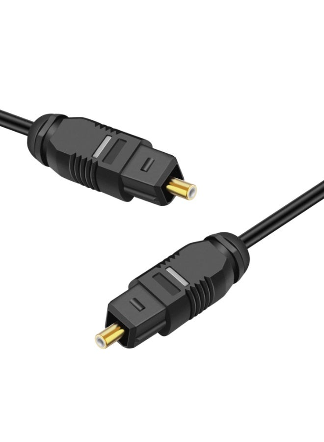 دايتويز كابل صوت بصري رقمي، بطول 5 أقدام، كابل ألياف بصرية S/PDIF، كابل Toslink TV بصري، مناسب لأجهزة Soundbar، والمسرح المنزلي، ومكبرات الصوت، والتلفزيون، وبلايستيشن 4، وإكس بوكس، سلك موصلات ذهبي. - Image 1